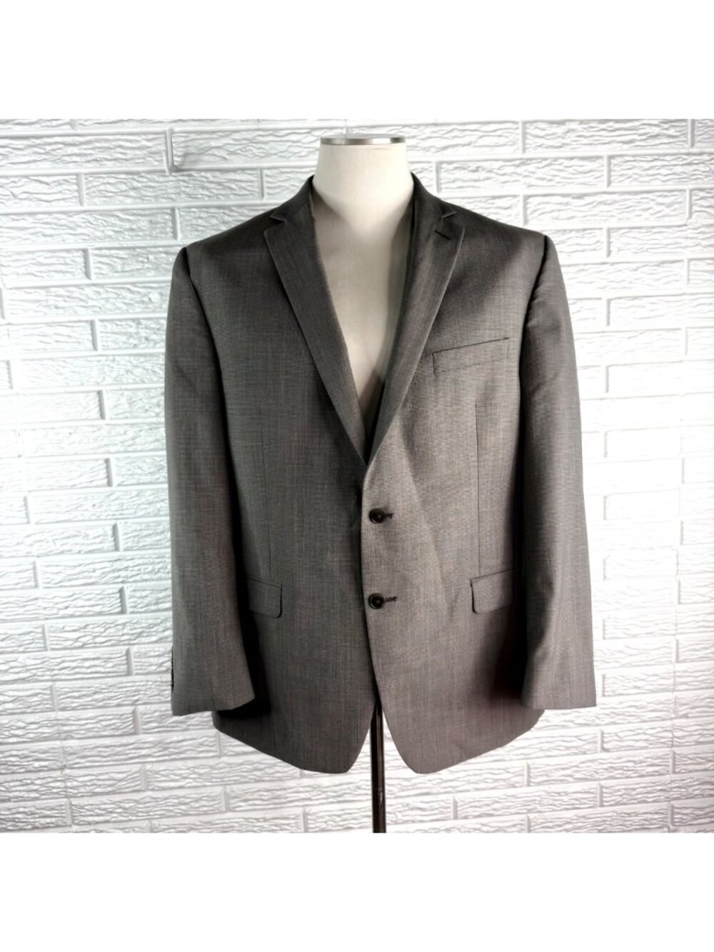 Calvin Klein Mens Brown Two Button Single Breasted Blazer Suit Jacket Size 42R